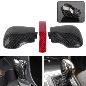 Venta al por mayor de pomo de palanca de cambios de fibra de carbono, cubierta de palanca de cambios para coche, suministro a granel para <span class=keywords><strong>Golf</strong></span> 6 7 R <span class=keywords><strong>GTI</strong></span> Passat B7 B8 CC R20 Jetta MK6 MK7 - Product Image 2