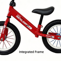 Grand stock de vélos d'équilibre pour enfants, style sport, avec cadre rouge et pneus en caoutchouc, vente en gros pour les distributeurs de détail