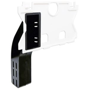 Support de tringle à rideau de plafond pour stores zébrés, quincaillerie moderne blanche et noire pour accessoires de rideaux de bureau - 2 pièces - Product Image 1