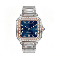 Maßgefertigte Luxus Hip-Hop Moissanit-Diamant-Uhr mit Iced-Out-Design für Modemarken