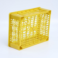 Panier à raisins en plastique personnalisé Zhenlong, caisse à fruits de 15 kg, boîte de rangement jaune, haute résistance, respirante, logo personnalisé pour le transport