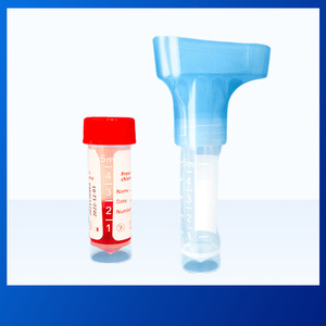 Dispositivo de Recolección de Saliva Hua Chenyang de 10 ml con Embudo Azul y Tapa Roja para Muestras Orales de Laboratorio - Product Image 5