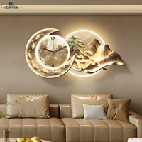 Horloge murale LED en acrylique gravée UV, peinture décorative, vente en gros directe d'usine, fabricant