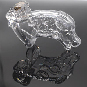 Новинка, положительный и отрицательный сотовый замок для клетки целомудрия, дышащий мужской пенис, связывание, кольцо для мужчин и взрослых, игрушка - Product Image 6