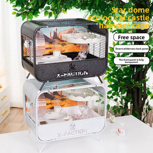 60 Basic <strong>Cage</strong> Button Closure Durable Acrylic Plastic Construction Large Indoor Bear Iron <strong>Hamster</strong> <strong>Cage</strong> Set Small Animals - Product Image 2