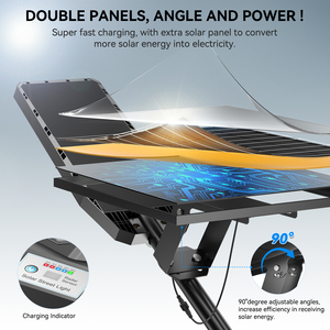 Farola Solar LED, Stock Local en EE. UU., Envío Rápido, 3 <span class=keywords><strong>A</strong></span>ños de Garantí<span class=keywords><strong>a</strong></span>, Alto Brillo, Control Inteligente para Carreteras, Parques y Áreas Rurales - Product Image 2