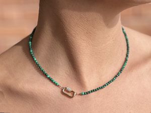 <span class=keywords><strong>Collana</strong></span> Corta Boho con <span class=keywords><strong>Perline</strong></span> <span class=keywords><strong>di</strong></span> Turchese, Choker Unico Regolabile, <span class=keywords><strong>Collana</strong></span> con Pietre Naturali, Gioielli da Donna, Regalo per Donne e Uomini - Product Image 5