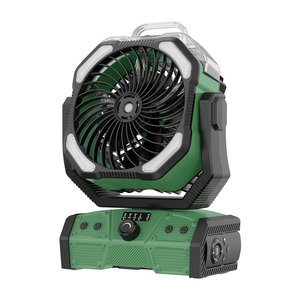 Ventilateur de camping extérieur rechargeable, batterie avec autonomie de 12h, lumière LED, ventilateur de tente portable, moteur DC, oscillation gauche et droite - Product Image 5