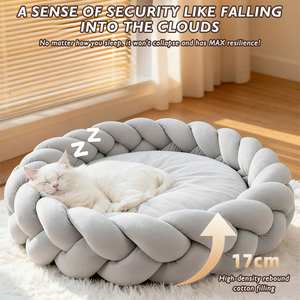 Nouveau 100CM grande taille tissé à la main chat <span class=keywords><strong>chien</strong></span> lit <span class=keywords><strong>Super</strong></span> doux tissu pour automne hiver adapté pour petit moyen grand <span class=keywords><strong>chien</strong></span> produits pour animaux de compagnie - Product Image 5
