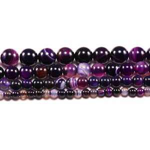 Natural Striped Agate Loose <b>Beads</b> Round Shape For Jewelry Making 6mm 8mm 10mm 12mm 14mm 16mm 18mm 20mm 22mm 24mm 26mm 28mm 30mm - Product Image 3
