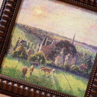 Impression murale de paysages européens et de fleurs, haute définition, sur toile de luxe vintage, design shabby chic, avec cadre en bois, pour mariage