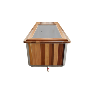 Venta caliente <span class=keywords><strong>Oasis</strong></span> Diseño moderno Bañera de <span class=keywords><strong>spa</strong></span> al aire libre Pequeño baño de hielo de madera de cedro canadiense con enfriador para natación y masaje en hoteles - Product Image 4