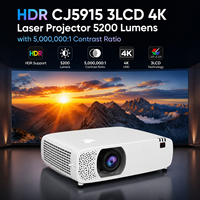 Projecteur laser 4K 3LCD CJ5915 à arrêt automatique, 5200 lumens avec contrôle Pjlink