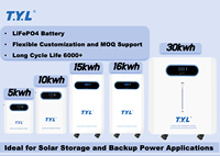 Baterai LiFePO4 T.Y.L 48V 100Ah 5kWh Sistem Penyimpanan Energi Rumah Tangga Baterai Lithium Ion Siklus Dalam Dengan BMS Terintegrasi untuk Tenaga Surya