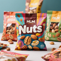 Sac de pochette d'emballage à zip-lock debout imprimé personnalisé pour collation noix nourriture fruits secs maïs noix graines de citrouille sac de noix