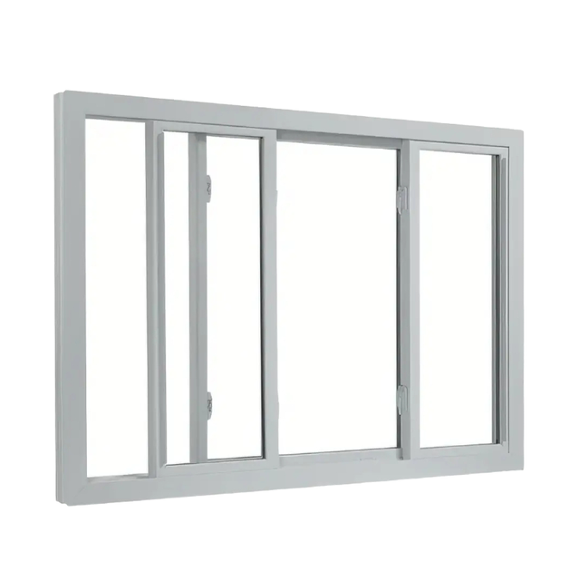 Slim Frame Horizontal Sliding Aluminum Window Weather Resistant Anti Corrosion with Mosquito Screen for Apartment Bedroom