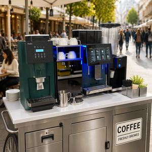 Machine à café professionnelle Bean-to-Cup de qualité commerciale avec menu programmable pour café, hôtel, salon, camion de restauration - Product Image 1