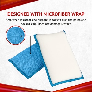 Premium Quality Soft and Durable Non <b>Scratch</b> Automotive Detailing and Car Care Microfiber Scrub Cleaning <b>Pad</b> - Product Image 2