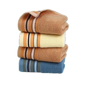 Serviettes de bain en pur coton 35x75cm, couleur unie, jacquard brodé, usage domestique, lot de 3 - Product Image 5