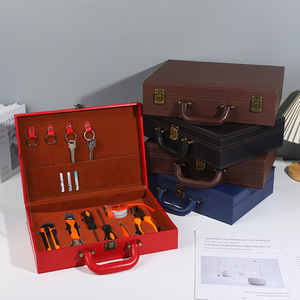 Wetrust Real Estate Delivery Key Box Maletín de cuero PU <span class=keywords><strong>con</strong></span> publicidad para entrega de maletas y propósito de regalo - Product Image 5