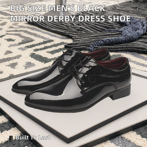 Chaussures habillées noires pour hommes, grandes tailles 37-48, style Derby, à enfiler, bout pointu, pour affaires et mariages, printemps-été E17-8 - Product Image 2