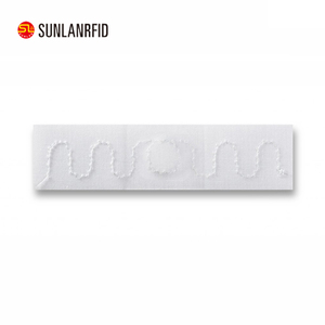 Uhf 860-960MHz cho ucode 8 Mini RFID giặt tag có thể giặt dệt may nhãn với NFC Giao diện truyền thông - Product Image 2