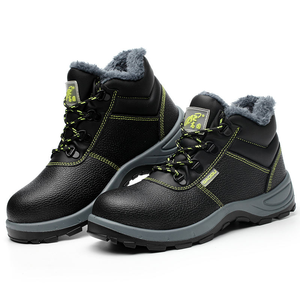 JIANKUN Zapatos de Seguridad Antipinchazos Unisex de Cuero en Relieve, Botas de Trabajo Antideslizantes con Placa de Hierro y Punta de Hierro para Construcción - Product Image 4