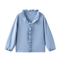 Chemisier à volants à manches longues pour femme, style européen et américain, nouvelle collection printemps/été, ODM toutes saisons