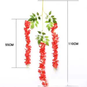 Guirnalda de Glicinia Blanca al por Mayor, Decoración Artificial Colgante de Alta Calidad para Bodas, Navidad, Día de la Madre - Product Image 5