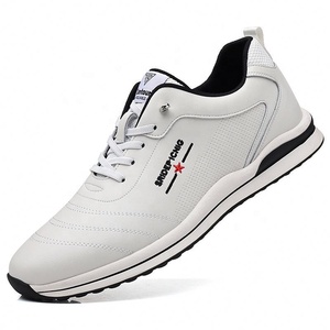 Superichuo – Baskets décontractées en cuir pour hommes, à lacets, semelle plate en caoutchouc, motif géométrique, durables, toutes saisons, chaussures de marche - Product Image 5