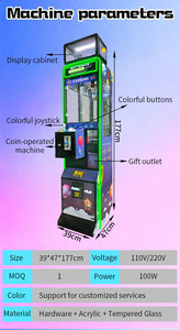ZDYS Petite machine à griffes <span class=keywords><strong>d</strong></span>'arcade, jouets en peluche, <span class=keywords><strong>jeux</strong></span> à pièces, mini machine à griffes méga - Product Image 2