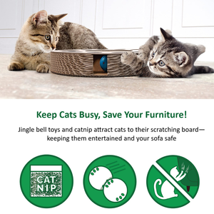 थोक नालीदार बिल्ली खरोंच बोर्ड लकड़ी के सर्कल के साथ लकड़ी-सर्कल के साथ लकड़ी-सर्कल के साथ - Product Image 6