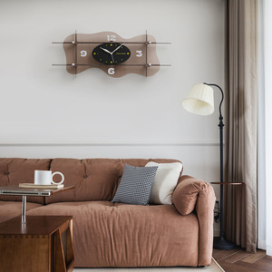 Wozoom Creative Minimalist Wall <b>Clock</b> Irregular Shape Analog Silent <b>Battery</b> Powered Living Room Decor - Product Image 4