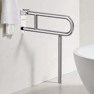 Barre d'appui de salle de bain pliable en acier inoxydable Ye Zhiting, 60cm, 70cm, 75cm, 80cm, antidérapante, à fixation au sol, pour la sécurité des personnes âgées - Product Image 1