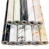 Papier peint PVC auto-adhésif moderne effet marbre Dewdecor, imperméable et résistant à l'huile, facile à nettoyer pour les murs de cuisine domestique