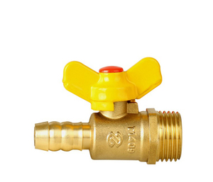 Válvula de bola de <span class=keywords><strong>Gas</strong></span> de latón macho, 1/2 pulgadas, con mango de mariposa - Product Image 1