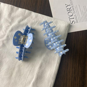 Kinling français 10cm nouveau créatif strass mini fleur femme cheveux griffes - Product Image 4