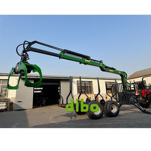 Remorque forestière <span class=keywords><strong>DIBO</strong></span> certifiée TUV CE, capacité de chargement de 14 tonnes, 12 tonnes, 10 tonnes, avec grue pour le transport de bois de chauffage et de grumes - Product Image 3