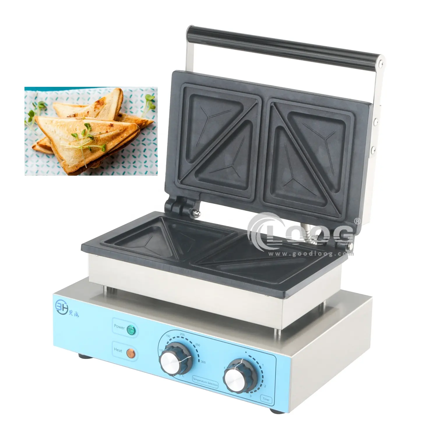 Chuyên Nghiệp Snack Máy Điện Panini Nhà Sản Xuất 2Pcs Bánh Sandwich Các Nhà Sản Xuất Thương Mại Bánh Sandwich Máy