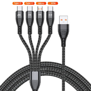 100W 4 en 1 para teléfono 16 66W Cable <span class=keywords><strong>DE</strong></span> DATOS Micro USB C Cable para Xiaomi Samsung <span class=keywords><strong>OPPO</strong></span> Huawei Cable <span class=keywords><strong>de</strong></span> <span class=keywords><strong>carga</strong></span> rápida - Product Image 6