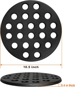 SEB pelat arang panas tinggi 10.5 inci Aksesori BBQ besi cor parut cocok untuk <span class=keywords><strong>Kamado</strong></span> Joe suku cadang pengganti klasik - Product Image 2