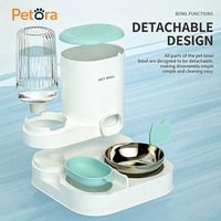 Distributeur automatique d'eau et de nourriture pour animaux de compagnie Petora, double usage, 2 en 1, pour chat et chien, fournitures d'alimentation pour chaton, chiot, alimentation à domicile
