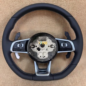 Volante de Cuero en Oferta para Volkswagen Golf 7 <span class=keywords><strong>GTI</strong></span> Golf R MK7 para VW <span class=keywords><strong>Polo</strong></span> <span class=keywords><strong>GTI</strong></span> Jetta Passat B8 Tiguan Sharan Touran - Product Image 3