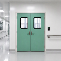 Porte battante anti-poussière certifiée GMP en acier inoxydable 304 pour salle blanche, atelier, hôpital, laboratoire