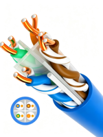 Kabel Ethernet Cat6 (CCA), 1000 kaki, Solid Bulk, 550MHz, 23AWG 4 Pasangan, Unshielded Twisted Pair (UTP)