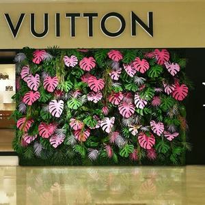 ผนังตกแต่งต้นไม้ประดิษฐ์สีเขียวสำหรับร้านค้าดังในอินเทอร์เน็ต ฉากหลังดอกไม้ - Product Image 2