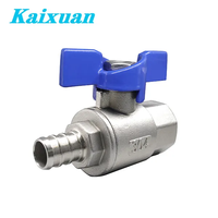 F1/2x1/2P PEX Acier inoxydable 304 316 Port complet F1807 400 # Vanne à bille (ASTM F1807 Raccord à sertir PEX sans plomb)