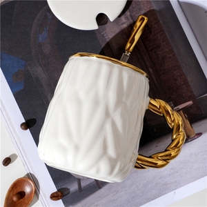 Tasses à café personnalisées en céramique de luxe vintage gaufrées 460 ml (15 oz) – Tasses à thé esthétiques et robustes pour sublimation - Product Image 4