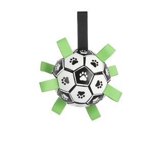 Jouet de football pour chien en TPU résistant aux morsures avec sangles en nylon, jouet interactif d'extérieur pour l'entraînement et la mastication, pour toutes les races de chiens - Product Image 4