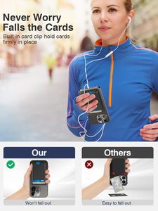 Người đàn ông Ví mở ID cửa sổ điện thoại di động RFID chặn da từ chủ thẻ - Product Image 2